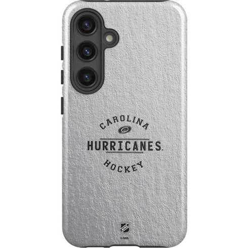 NHL Carolina Hurricanes Black Text Galaxy S25 Plus Impact Case